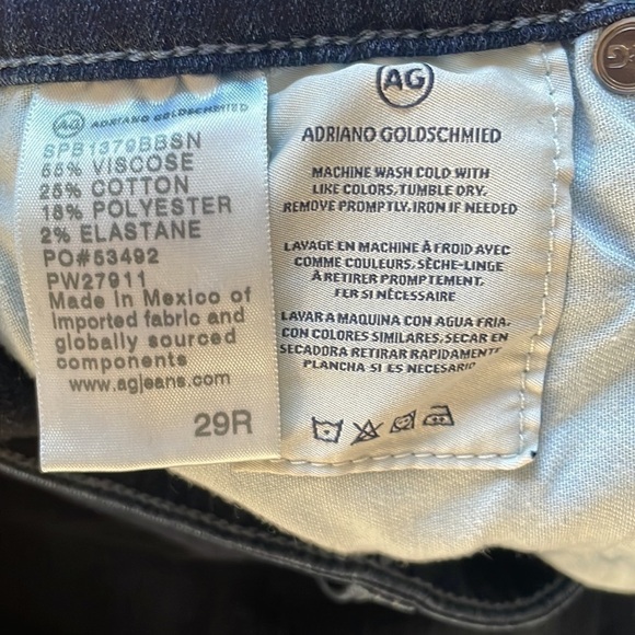 AG Adriano Goldschmied Farrah High Rise Skinny Jeans Dark Wash Empower Denim 29R - Picture 6 of 9